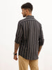 Slim Fit Striped Full Sleeve Shirt | Black | WSH02FSSL0034S