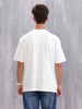 Oversized Graphic T-Shirt By Wrogn – Statement Placement Print | White
