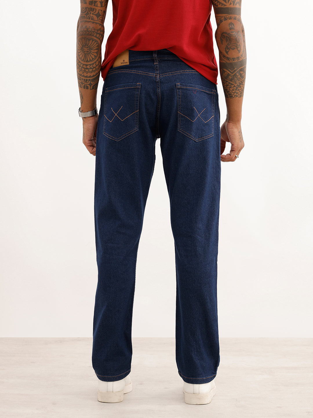 Solid Relaxed Fit Denim Jeans | Blue