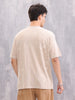 Retro Washed Effect Oversized Fit T-shirt | Beige