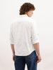 Solid Comfort Fit Textured Shirt | White