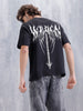Bizarre Elements Inspired Oversized Back Print T-Shirt | Black
