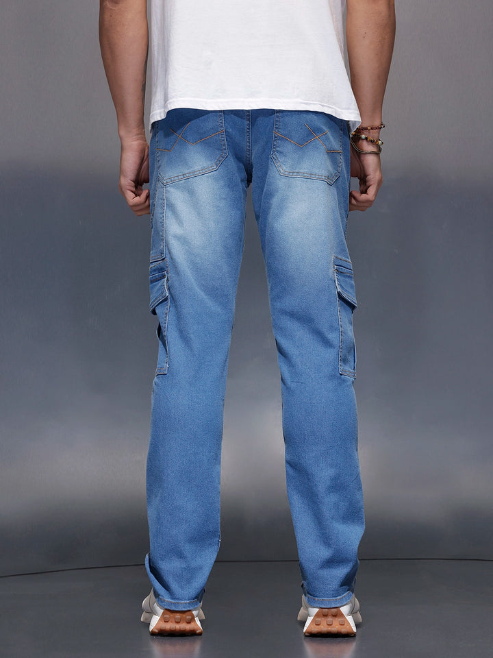 Men's cargo fit cargo denim | Blue