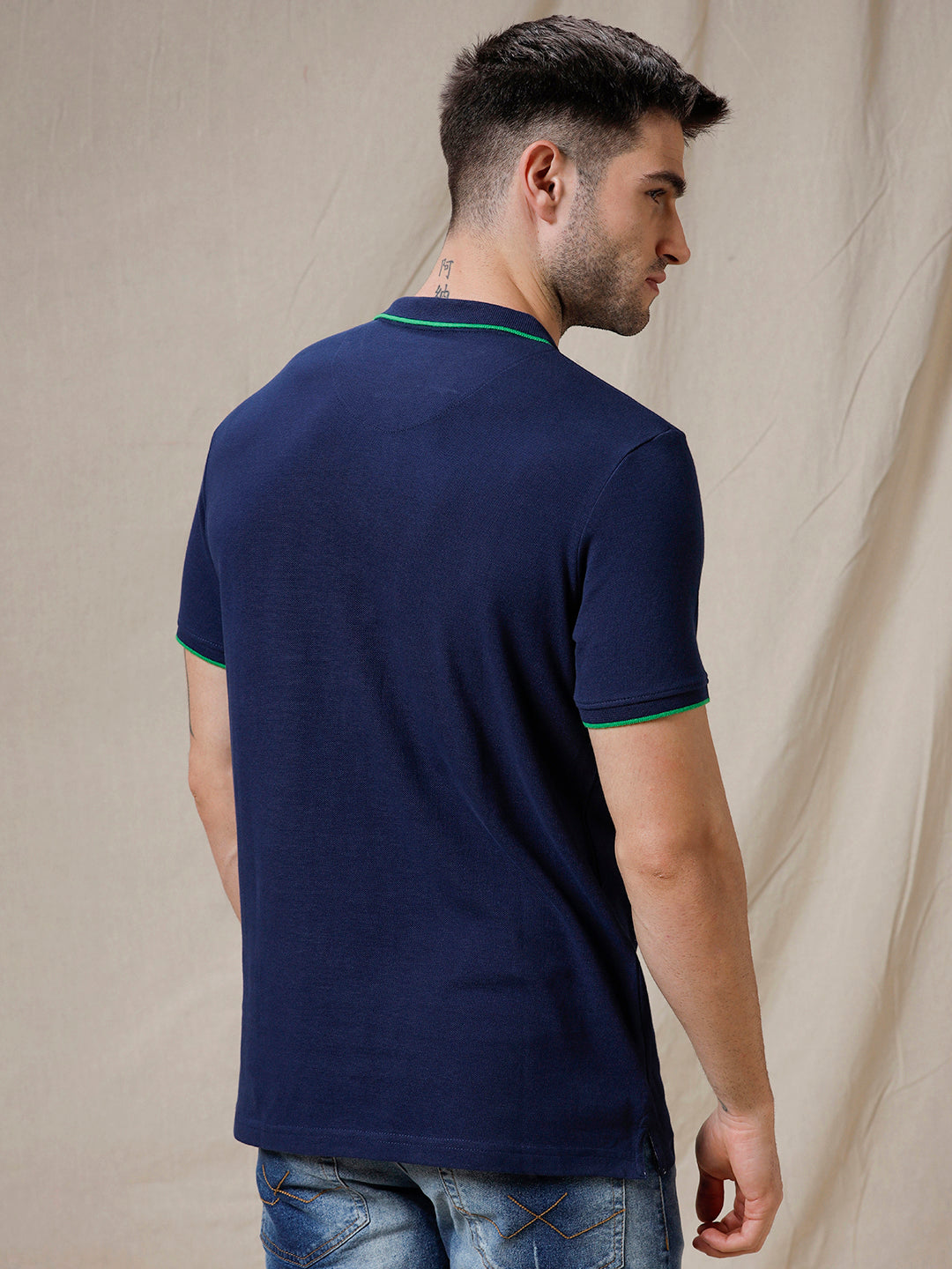 Slim Fit Blue Polo T-Shirt