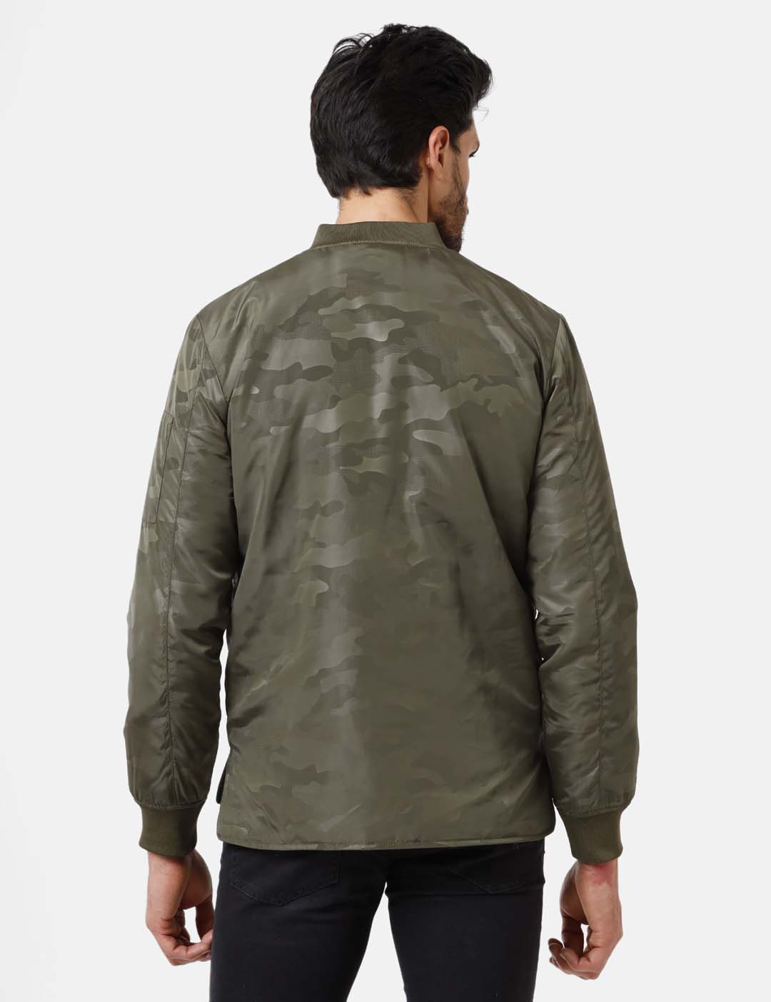 Olive Camo Bomber Jacket