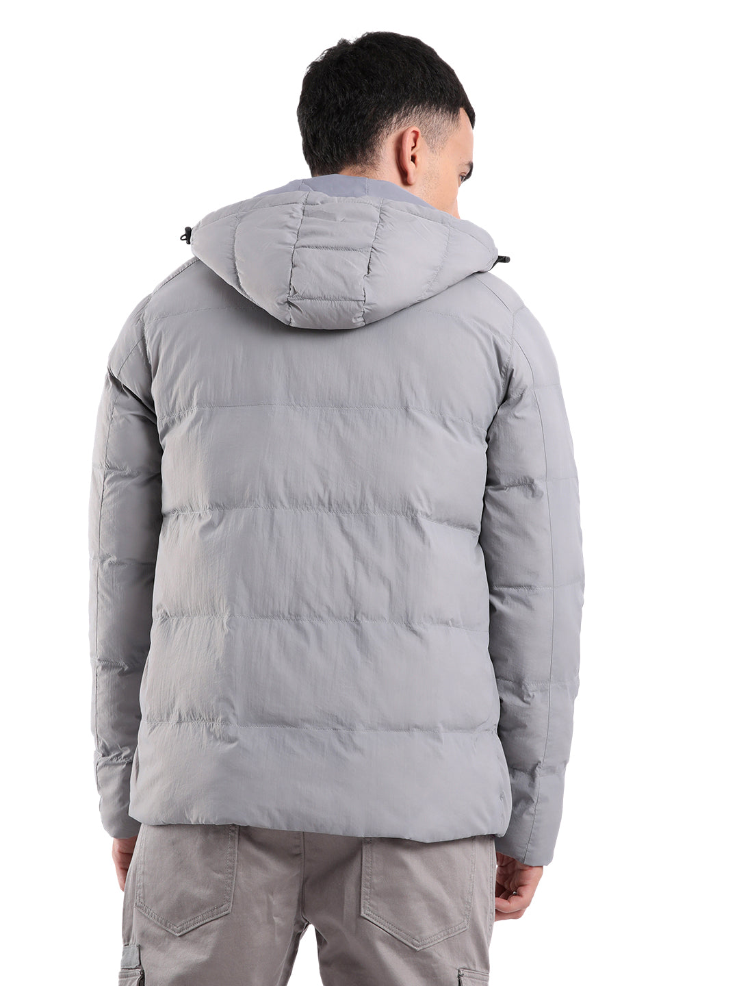 Detachable Hood Quilted Puffer Jacket