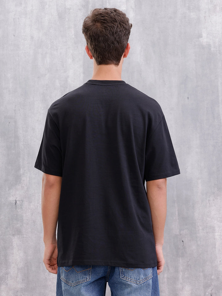 Brand Carrier Graphic Printed Oversized Fit T-shirt | Black