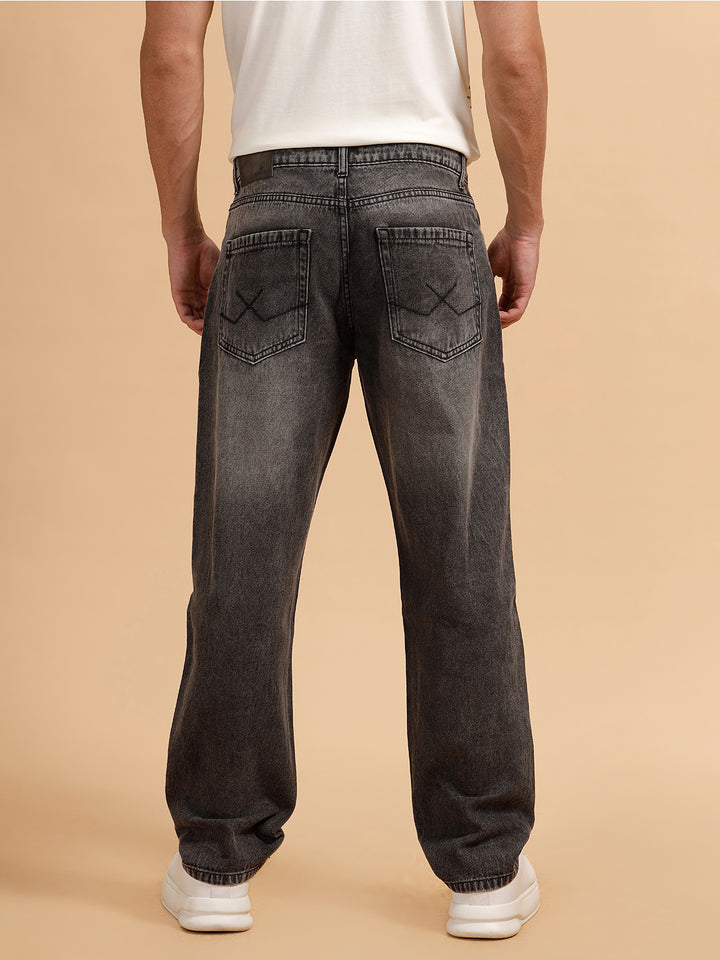 Heavy Fade Anti Fit Jeans | Grey