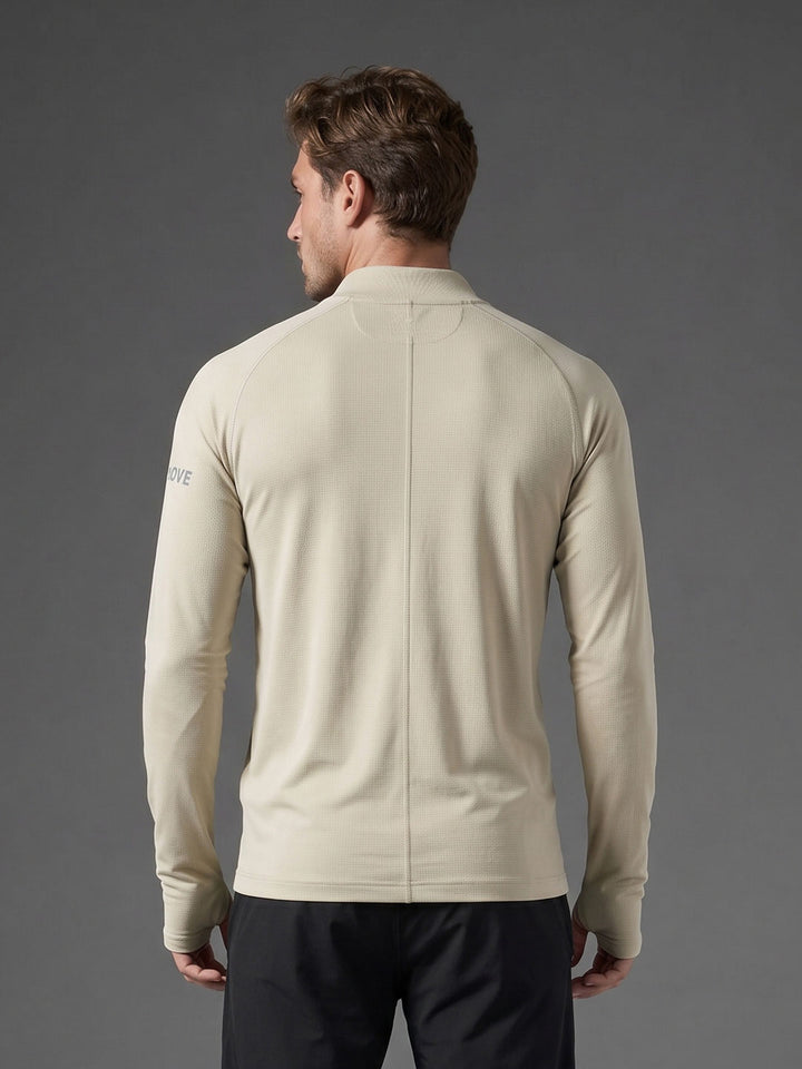 Quarter Zip Sweatshirt | Active |  Beige