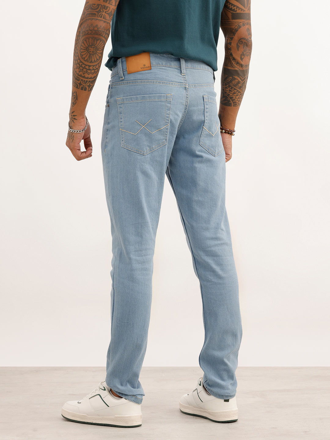 Slim Fit Light Fade Denim Jeans | Light Blue