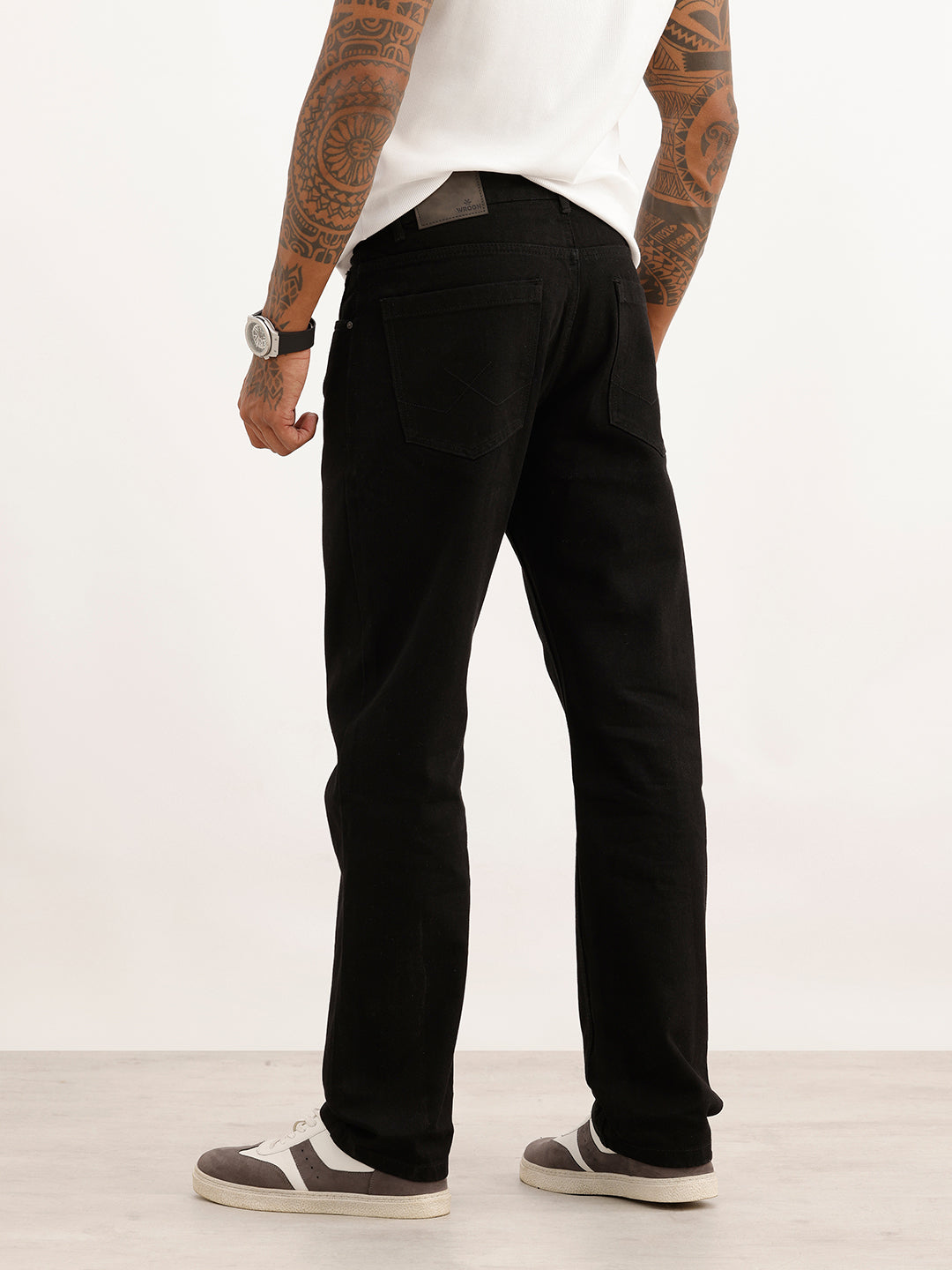 Solid Anti Fit Denim Jeans | Black