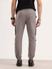 Solid Cargo Textured Trouser | Grey