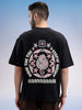 Oversized Fit Puffer Back Printed T-Shirt | Black