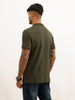 Solid Regular Fit Polo T-Shirt | Olive