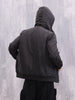 Casual Street Look Black Hooded Bomber Jacket For Men | Black