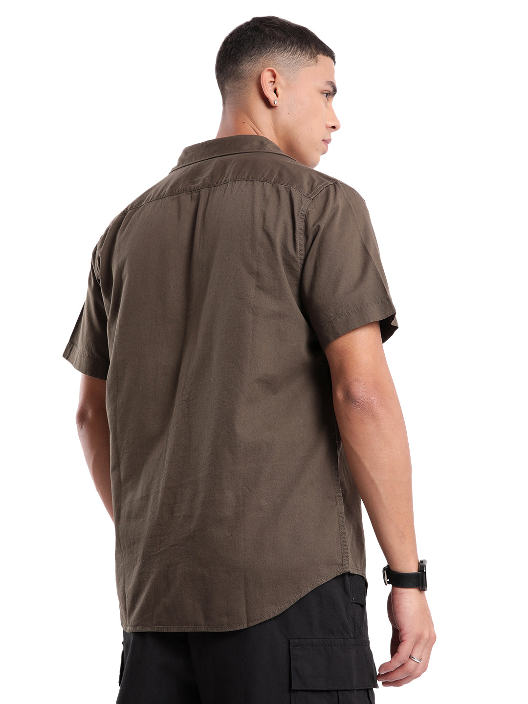 Classic Dark Olive Printed T-Shirt