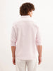 Slim Fit Textured Striped Shirt  | Pink