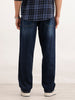 Loose Fit Faded Denim Jeans  | Dark Blue