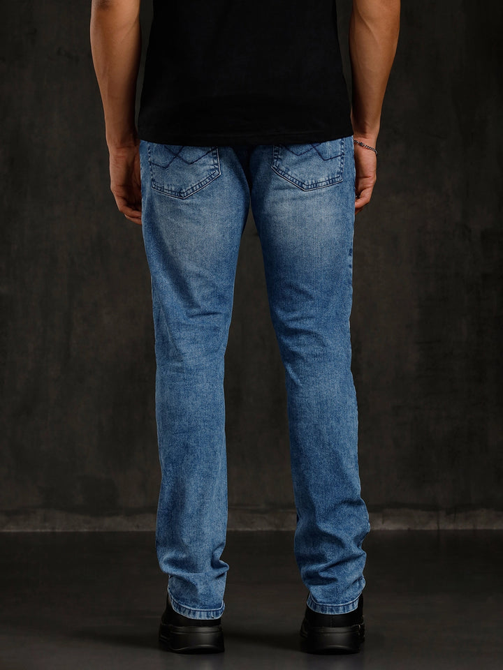 Heavy Fade Distressed Jeans | Blue