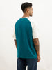 Classic Colourblock Raglan Collar T-Shirt | Green