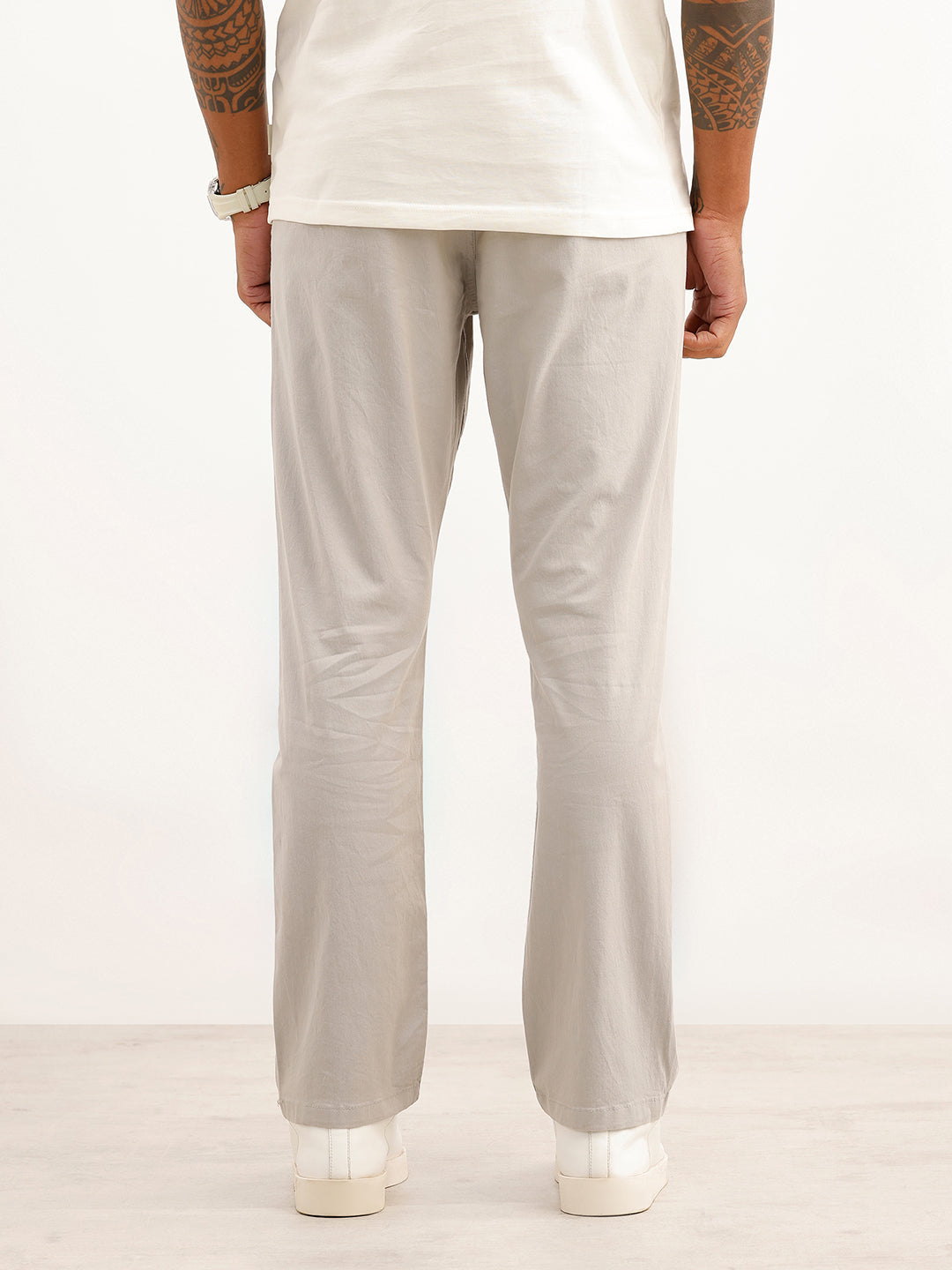 Solid Loose Fit Trouser | Grey