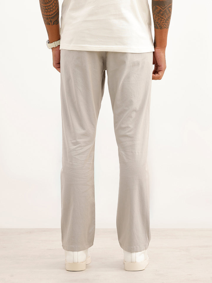 Solid Relaxed Fit Trouser | Grey