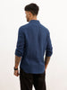 Solid Slim Fit Full Sleeve Shirt | Navy Blue | WSH02FSSL0237S