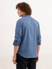 Solid Regular Fit Full Sleeves Shirt | Dark Blue