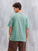 Retro Graphic Printed Oversized Fit T-shirt | Green