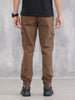 Cotton Stretch Cargo Jogger I Brown