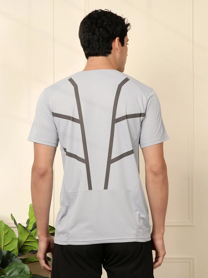 Grey Cut & Sew Short Sleeve T-Shirt