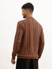 Slim Fit Flatknit Full Sleeve Polo T-Shirt | Brown | WPT02FSSL1257S