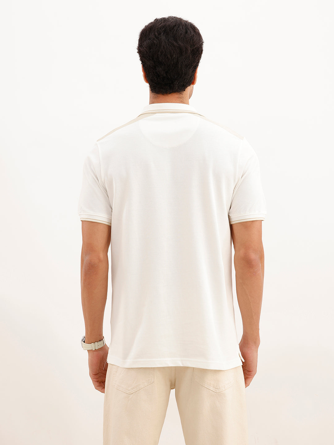Classic Tipping Collar Polo T-Shirt | White