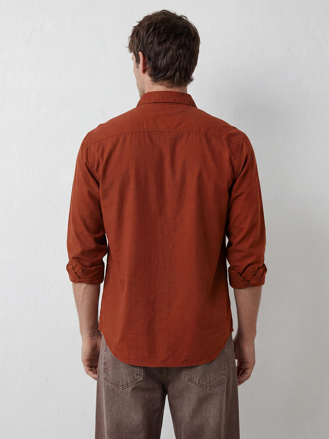 Comfort Fit Double Pocket Shirt | Rust