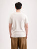 Solid Flock Printed T-Shirt   |  Beige