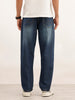 Faded Anti Fit Denim Jeans | Dark Blue