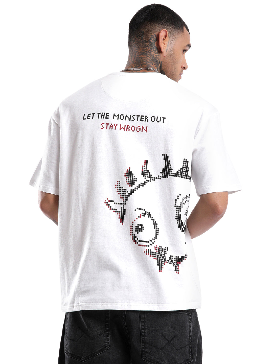 Let The Monster Out White Oversized T-Shirt