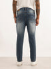 Faded Slim Ankle Fit Denim Jeans | Light Blue
