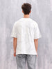 Typo Inspired Tonal Aop Oversized Fit T-shirt | White