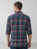 Comfort Fit Checkered Shirt | Navy Blue