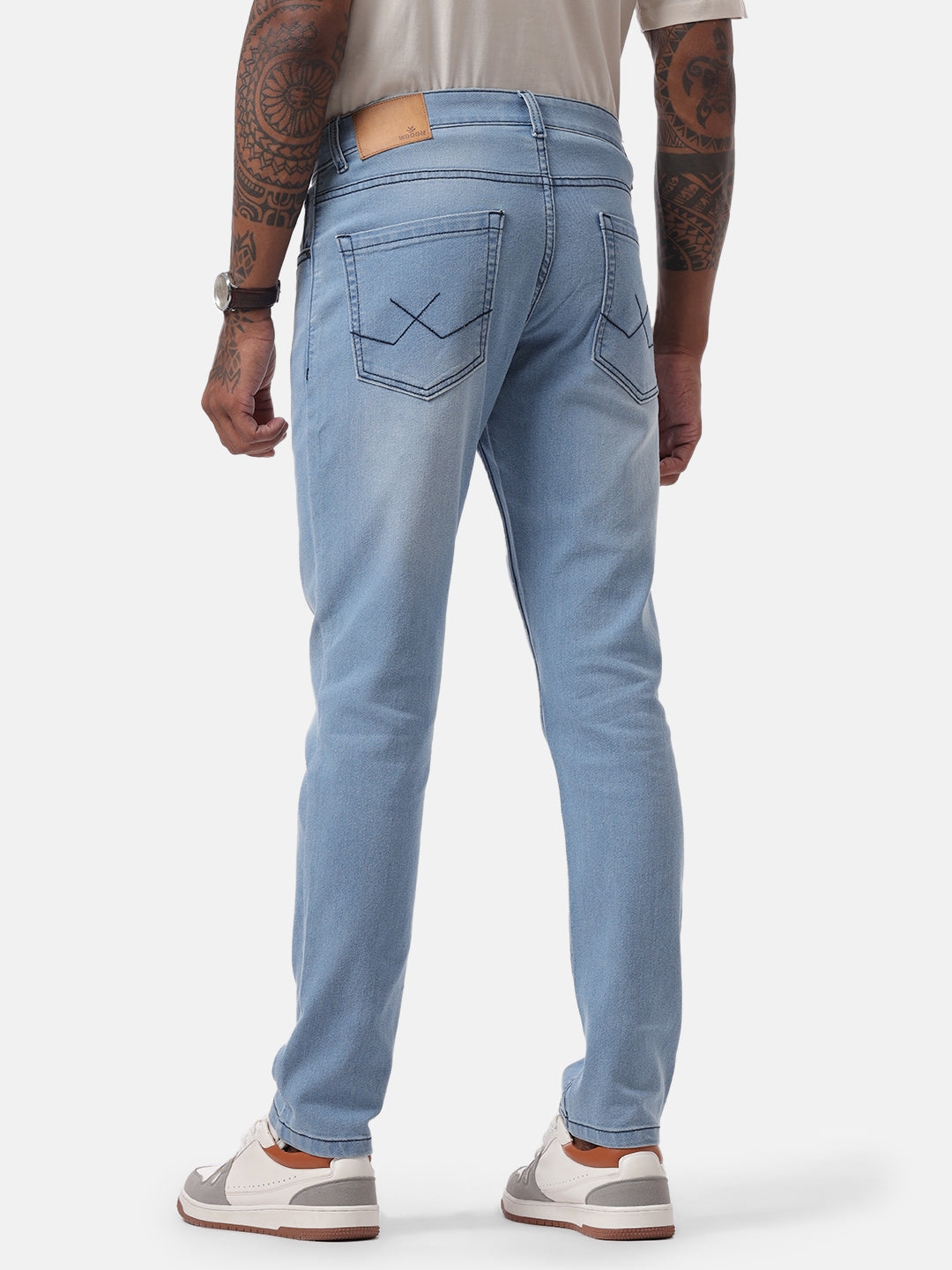 Blue Aqua Solid Jeans