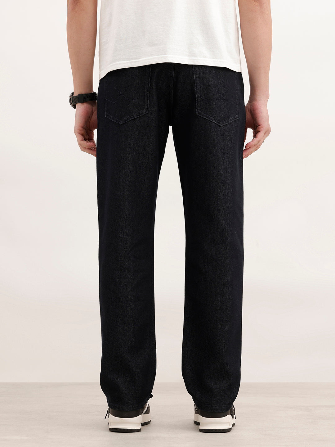 Solid Anti Fit Denim Jeans | Dark Blue