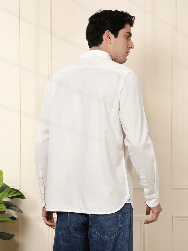 Solid Slim Fit Shirt | White