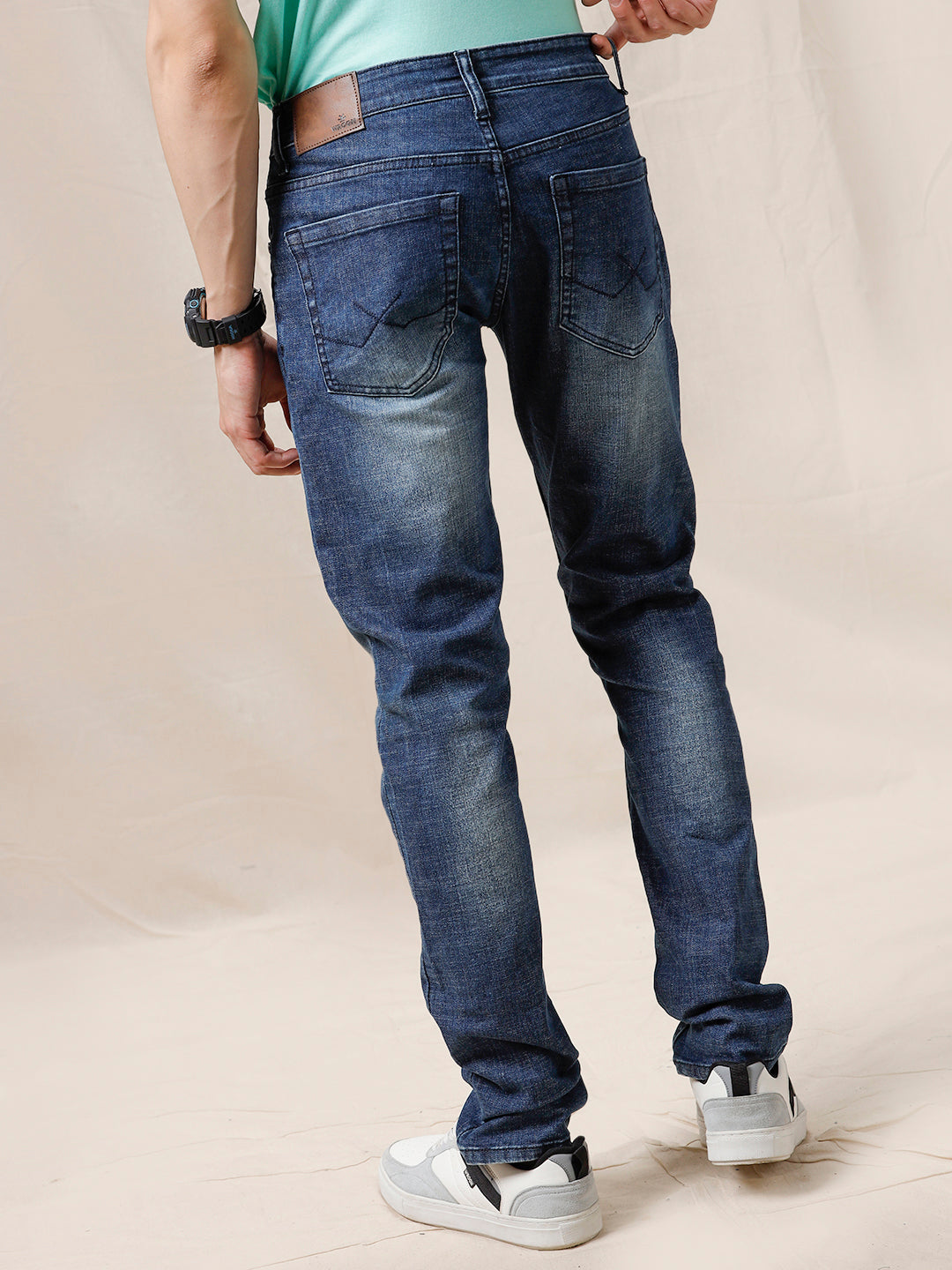 Blue Faded Slim Fit Jeans