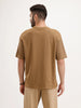 Textured Oversized Cut & Sew T-Shirt | Khaki