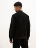 Solid Regular Fit Bomber Jacket | Black