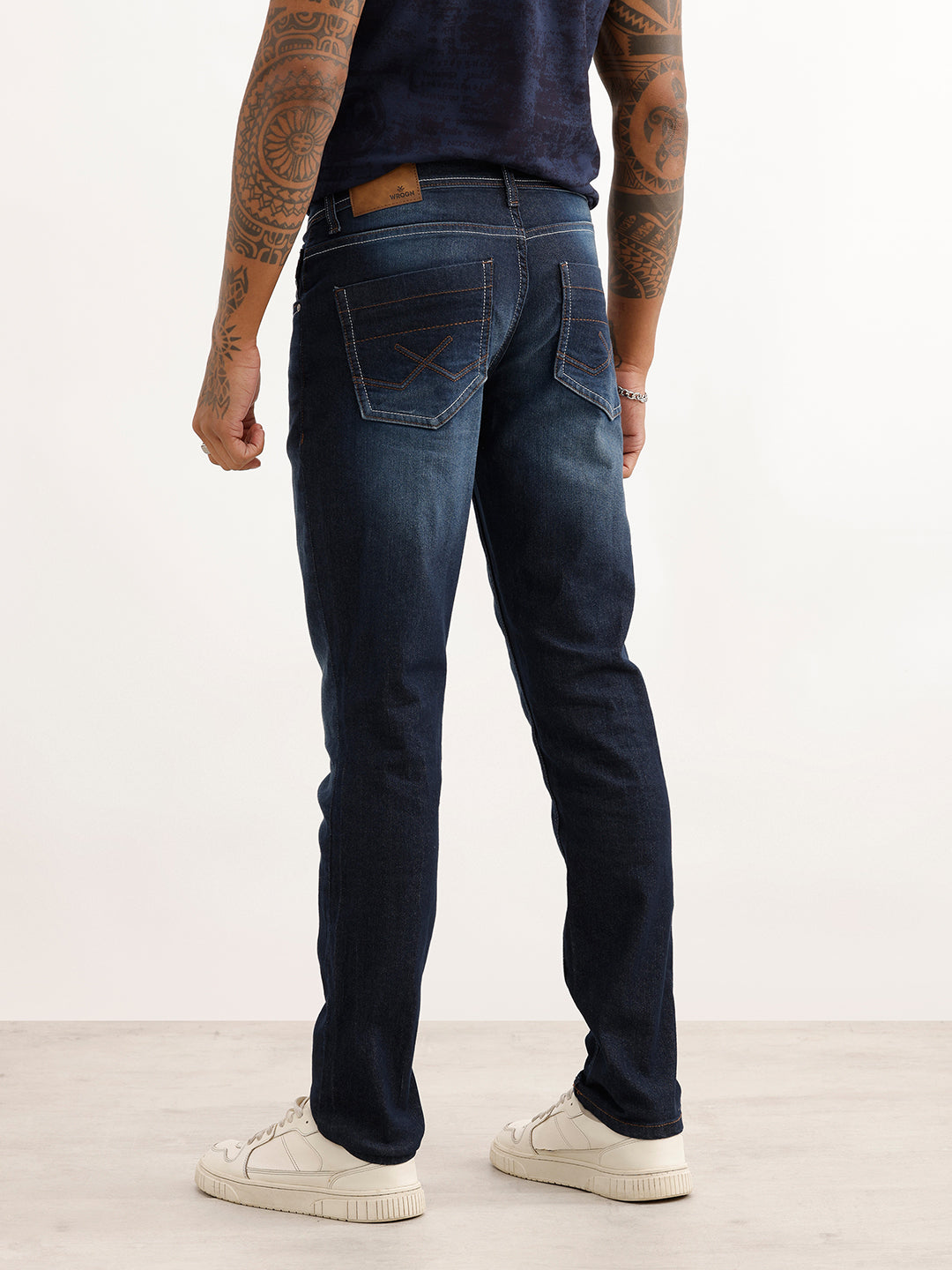 Faded Slim Fit Denim Jeans | Blue