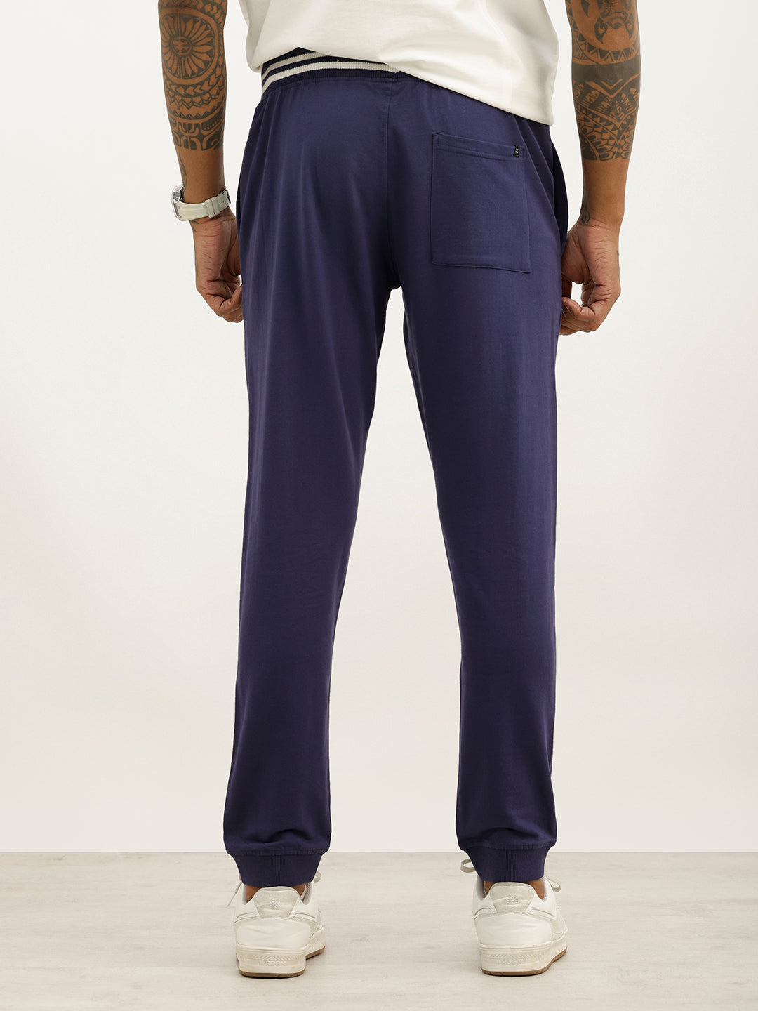 Classic Placement Patch Detail Jogger | Blue