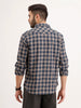 Slim Fit Double Pocket Checkered Shirt | Blue