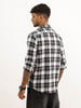 Regular Fit Checkered Full Sleeve Shirt | Black